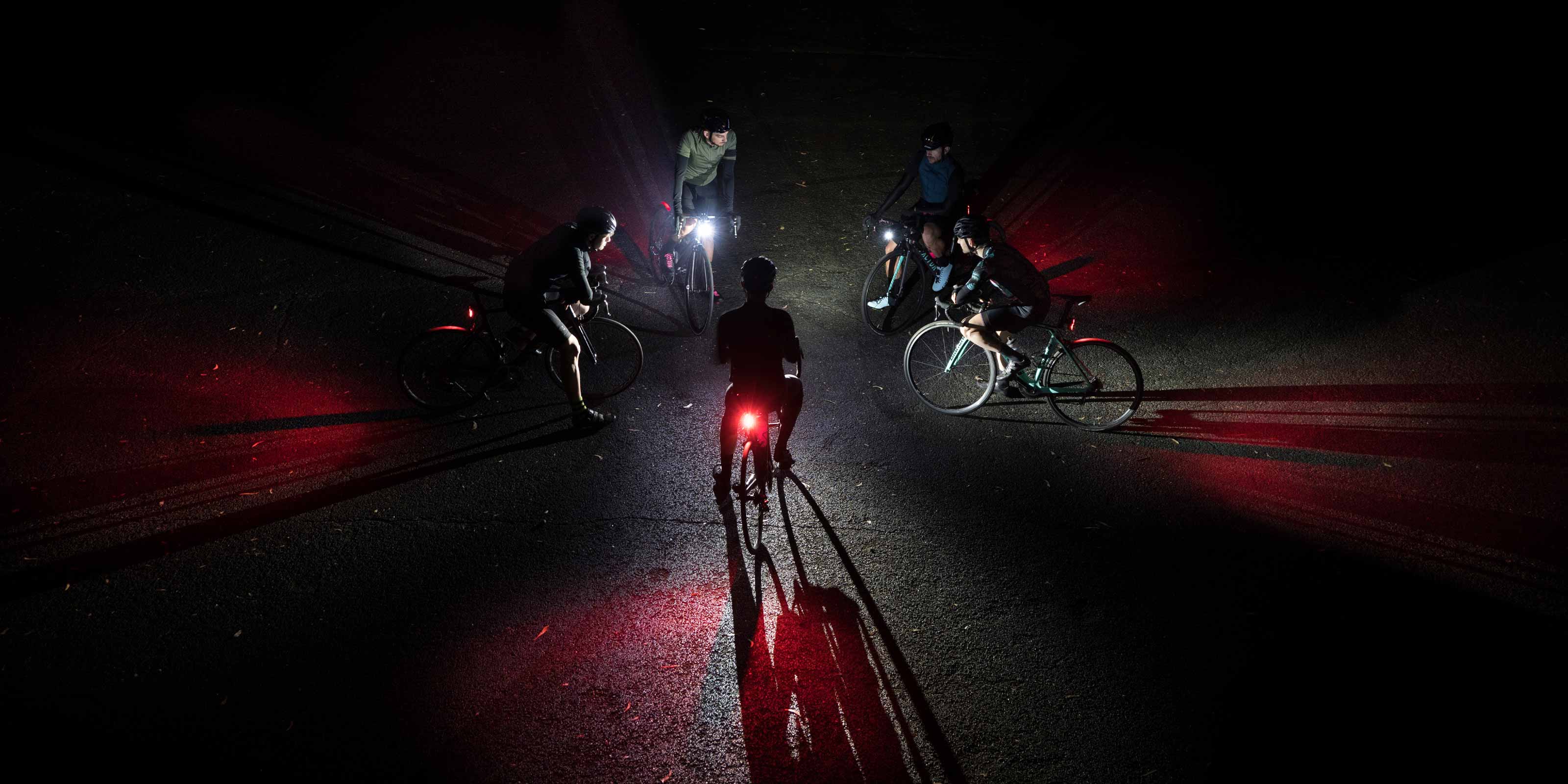 Cyclists recording their ride